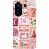 Techtree Vivo X200 FE Uyumlu Pembe Posta Pulları Baskılı Silikon Kılıf