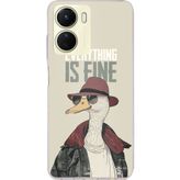 Techtree Vivo Y16 Uyumlu Everything is fine Baskılı Silikon Kılıf