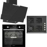 Tecna Steamtec Siyah Cam Dokunmatik/9 Programlı Ankastre Set