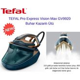 Tefal Pro Express Vision Max GV9920 Buhar Kazanlı Ütü + Xiaomi Bluetooth Hoparlör Hediye - Lacivert