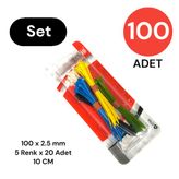 Tek-İş 5 Renk 100x2.5 mm 100 Adet Kablo Bağı