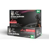 Tek Kullanımlık Tpe Pudrasız Siyah Eldiven 100'LÜ