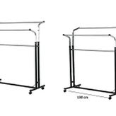 Tekerlekli Çift Taraflı Stand Askılık Stant elbise askılık YFG-23