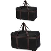 Tekerlekli Katlanabilir Hurç Çanta 2 'Li Valiz & Bavul Seyahat,Taşınma Seti (70 Cm, 80 Cm) - 00-Siyah