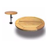 TEKNE VE KARAVAN İÇİN İROKO AHŞAP MASA TABLASI ÇAP 60CM