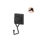 Tekno Tel Ef-237 Yapışkanlı Banyo Tekli Askı Bornozluk Siyah
