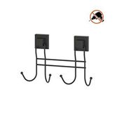 Tekno-Tel Tekno Tel Ef-252 Yapışkanlı Banyo 4 Lü Askı Bornozluk Siyah