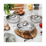 TeknoKapsül Eva Çelik Sahan Seti-6 Prç.-Inox