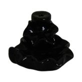 TeknoKapsül Geri Akış Buhurdanlık Tütsülük Seramik Şe Siyah Backflow C0919 - 00-Siyah - Beyaz