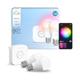 TeknoKapsül Hue Essential 2'li E27 Ampul Başlangıç Seti 806 Lumen - Beyaz