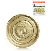 TeknoKapsül Le Parfait Familia Wiss Vidalı Metal Kavanoz Kapağı (6'lı Paket 10CM Çap)