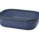TeknoKapsül Mepal - Multi Bowl Cirqula Rectangular - Kapaklı Saklama Kabı - Buzdolabı Için Hava Geçirmez Saklama Kutusu, Mikrodalga Fırın Kabı ve Saklama Kabı Olarak Uygundur - 2000 ml - Nordic Denim