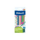 TeknoKapsül Pelikan Silverino Üçgen Kuru Boya Kalemi 12LI