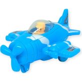 TeknoKapsül Sürtmeli Uçak 12 cm Oyuncak - Mavi