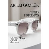 Teknoparkx Beyaz Aı Akıllı Gözlük No 13 Kameralı Bluetooth Birinci Şahıs Çekim Kamera Mikrofon ve Hopa - Renkli