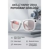 Teknoparkx Beyaz Aı Akıllı Gözlük No 16 Kameralı Bluetooth Yapay Zeka Asistanlı Kameralı Bluetooth Akı - Renkli