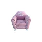 Teknor İsme Özel Şeritli Çocuk Koltuğu Pembe