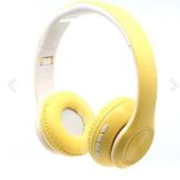 teknosepetim P68 Katlanabilir Bluetooth Kablosuz Kulak Üstü Streo Wireless Aux Girişli Mikrafonlu Extra Bass Kulaklık (sarı)