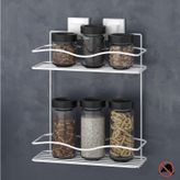 Teknotel Easyfıx Yapıskanlı 2 Katlı Mutfak Rafı Beyaz EF042