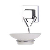 Teknotel Krom Yapışkanlı Cam Sabunluk Ef266