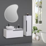 Tekoplus Thin Banyo Dolabı Takım 90 cm Beyaz