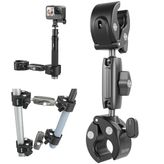 TELESIN Duall Top Kelepçe Montaj Çubuk Direği Bisiklet Bisiklet Motosiklet Gidon Tüp Tutucu Aksesuarları GoPro Hero 13 12 11 10 9 8, DJI Osmo Action 5 Pro 4 3 Insta360 X3 X4 Go3 Ace Pro ile Uyumlu