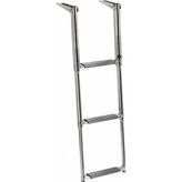 Teleskopik Krom Tekne Merdiveni 3 Basamaklı, Boy 85Cm