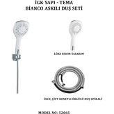 Tema Igk Yapı - Tema Bianco Askılı Duş Seti (Model No: 52065)