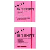 Temat 75 X 75 mm 2'li Fosforlu Pembe Postit - Yapışkanlı Kağıt