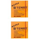 Temat 75 X 75 mm 2'li Fosforlu Turuncu Postit - Yapışkanlı Kağıt