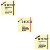 Temat 75 X 75 mm 3'lü Pastel Sarı Postit Yapışkanlı Kağıt