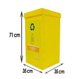 Temel Sarı Plastik Geri Dönüşüm Kutusu