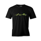 Tenis - Heartbeat Siyah Erkek Tshirt
