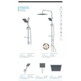 Tepe Yağmurlama Gümüş Krom Duş Seti Frame Banyo Seti