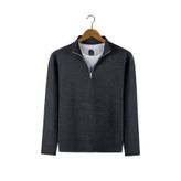 Terapi Men Erkek Antrasit Yarım Fermuarlı Basic Düz Sweatshirt