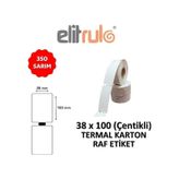 Termal Karton Raf Etiketi 38mm X 100mm Çentikli - 350 Adet Diğer