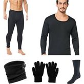 Termal Takım 5'li Set - Siyah