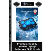 Terrien Premium Hobi Ev Sunum Laptop Soğutucu CF05 Siyah - Çok Renkli - Tek Ebat