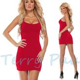 Terry Pau TP100865 Kırmızı Askılı Elbise