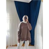 Tesettür Giyim Üç İplik Oversize Sweatshirt