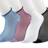 TEST Altın Simli 4'lü Kombin Lurex Çorap