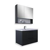 Teta Batum 65 cm Antrasit Mdf Banyo Dolabı Seti