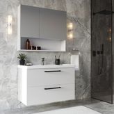 Teta Batum 80 cm Beyaz Mdf Banyo Dolabı Seti