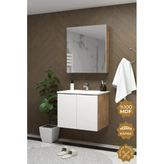 Teta Home Astana 80 Cm Mdf Gövde Membran Kapak Banyo Dolabı Seti Atlantik Çam-Beyaz
