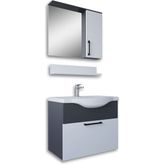 Teta Home Eko 65 cm Antrasit MDF Banyo Dolabı Seti