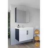 Teta Home Yalova 80 Cm Mdf Banyo Dolabı Seti Antrasit-Beyaz
