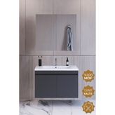Teta Tokyo 65 cm Antrasit Mdf Banyo Dolabı Seti