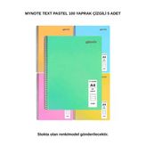 Text Pastel Defter A4 100 Yaprak Çizgili 5 Adet