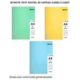 Text Pastel Defter A4 80 Yaprak Kareli 3 Adet