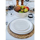 The Mia Daily Tunes Pasta Tabağı Çizgili 6lı Set 19 Cm Çok Renkli